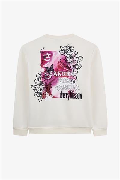 Alegion Solistice Erkek Sweatshirt 009 – Ekru 05 Sakura