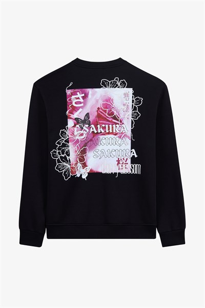 Alegion Solistice Erkek Sweatshirt 010 – Siyah 05 Sakura