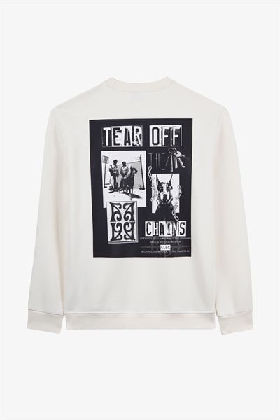 Alegion Solistice Erkek Sweatshirt 013 – Ekru 07 Tear Off