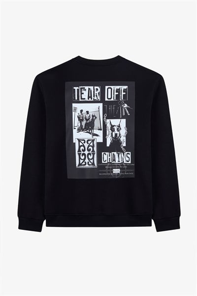 Alegion Solistice Erkek Sweatshirt 014 – Siyah 07 Tear Off