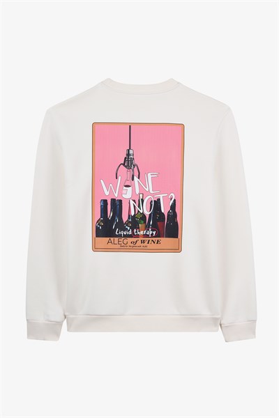 Alegion Solistice Erkek Sweatshirt 019 – Ekru 10 Wine Not