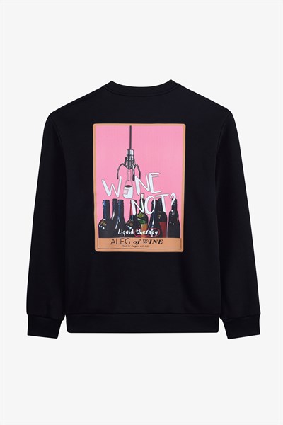 Alegion Solistice Erkek Sweatshirt 020 – Siyah 10 Wine Not