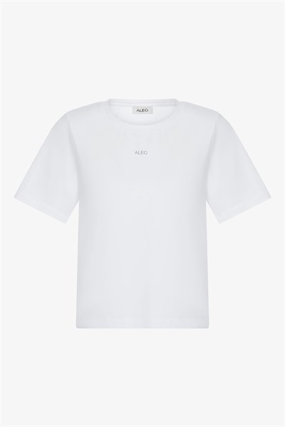 Ekru Regular Fit Vatkalı Kadın T-Shirt 35