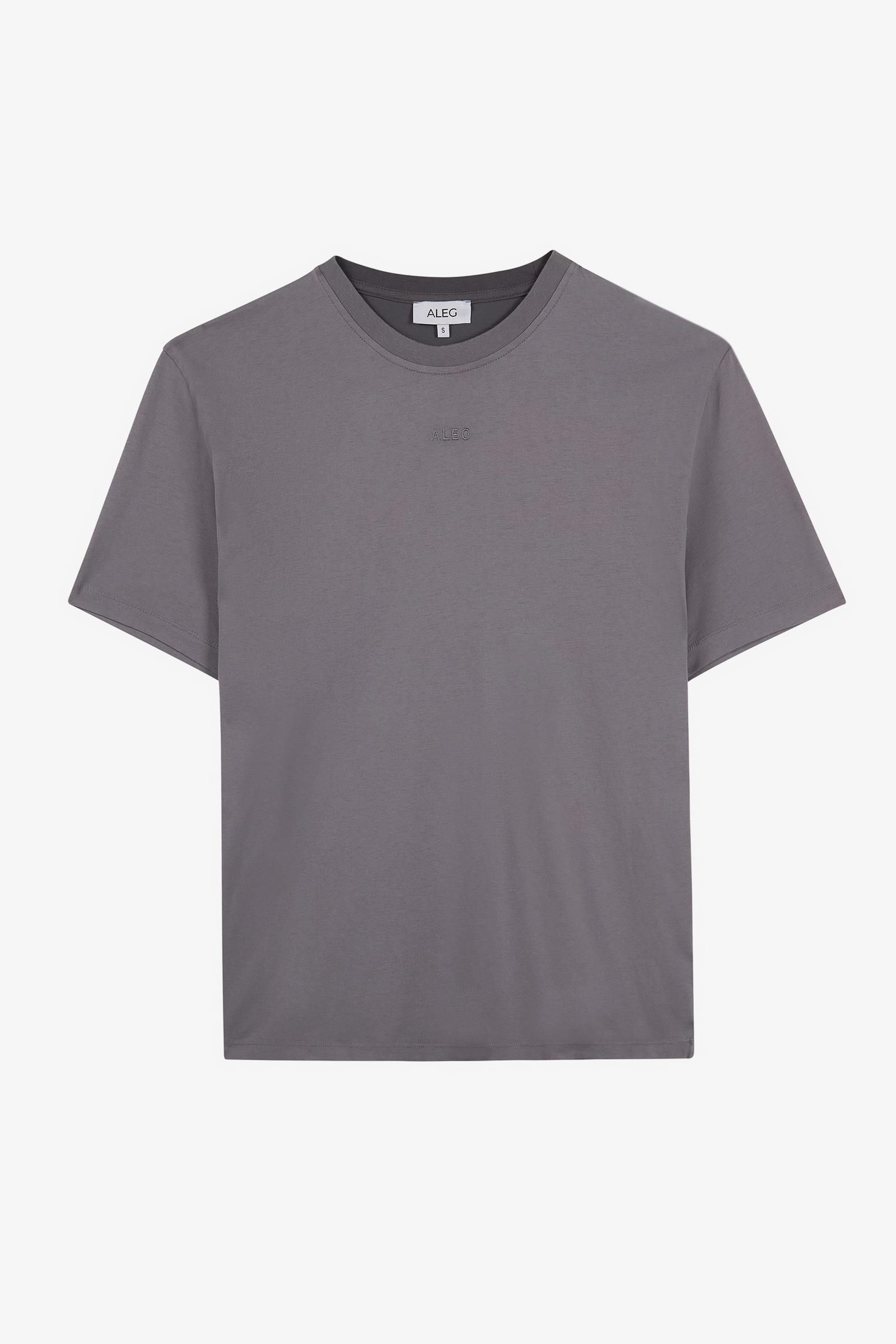 Antrasit Oversize T-Shirt - ALEG Erkek Basic Tişört