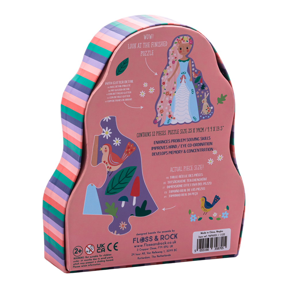 FLOSS & ROCK 12 Parça Şekilli Kutulu Yap-Boz / Fairy Tale *YENİ*