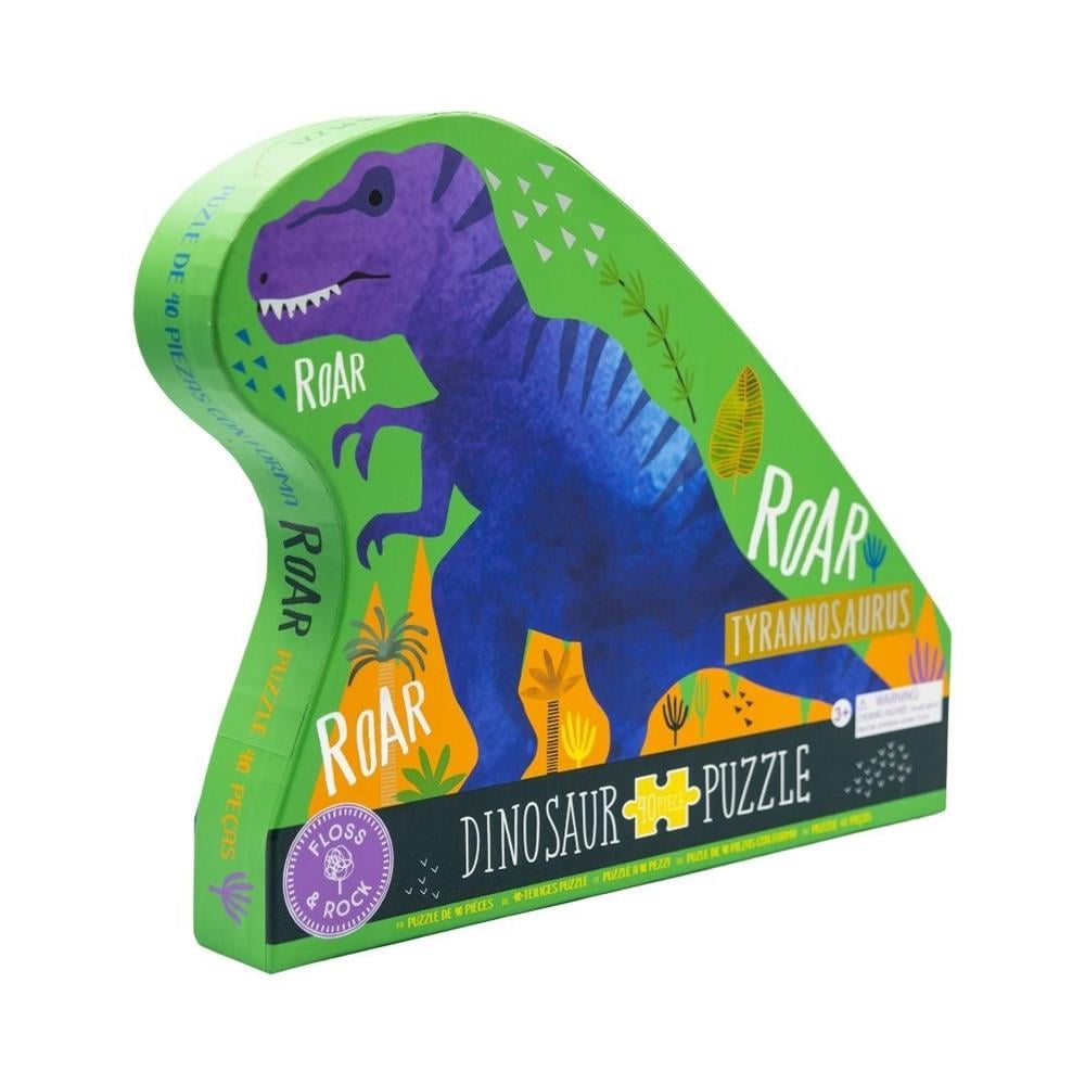 FLOSS & ROCK 40 Parça “Dinozor” Şekilli Yap-Boz / Dino *YENİ*