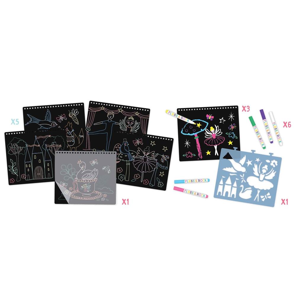 FLOSS & ROCK Chalk Board Eskiz Kitabı / Enchanted *YENİ*