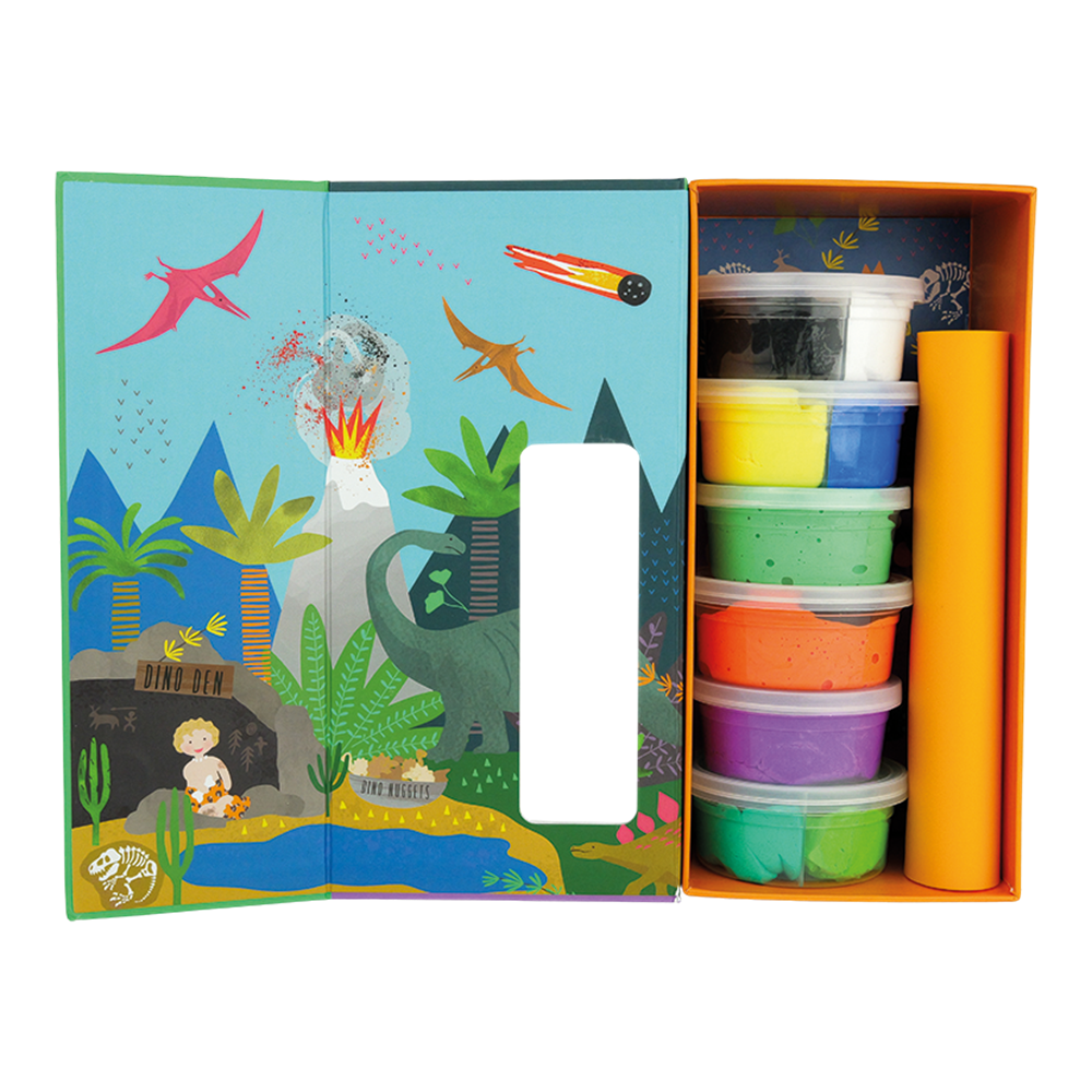 Floss & Rock Clay And Play Hava İle Kuruyan Kil Seti/ Dino