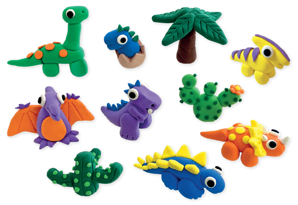 Floss & Rock Clay And Play Hava İle Kuruyan Kil Seti/ Dino