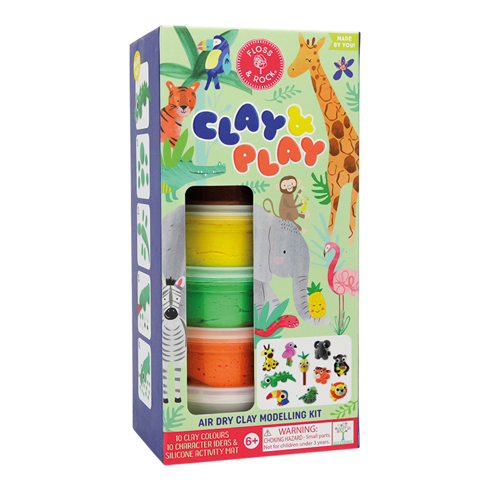 Floss & Rock Clay And Play Hava İle Kuruyan Kil Seti/ Jungle