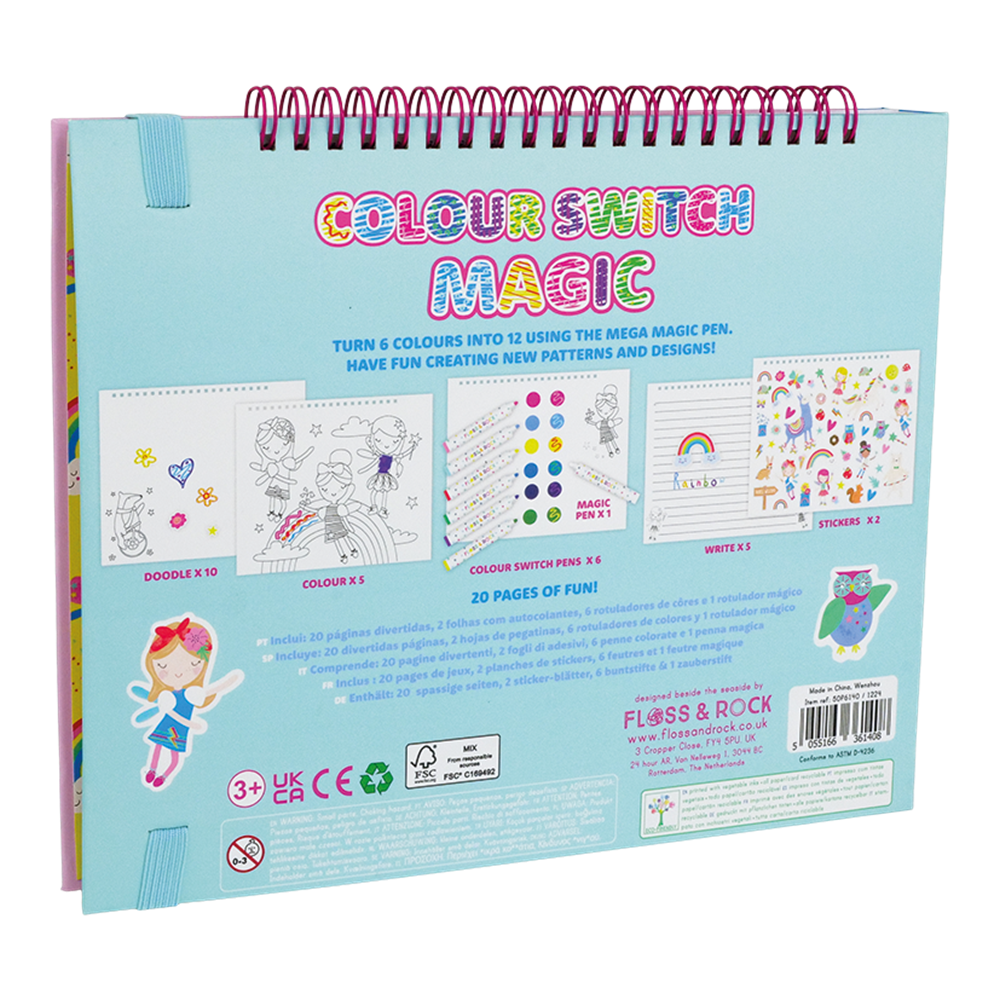 Floss & Rock Renk Değiştiren Sihirli Aktivite Kitabı / Rainbow Fairy