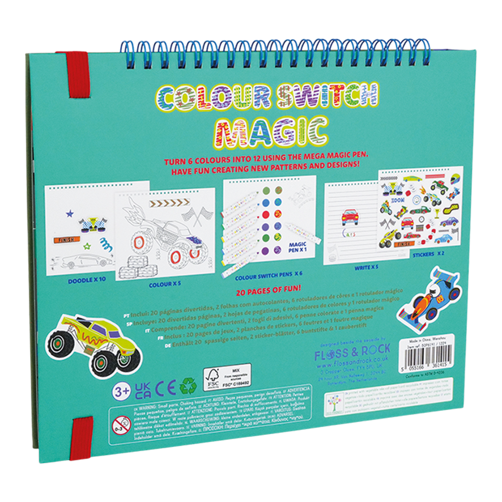 Floss & Rock Renk Değiştiren Sihirli Aktivite Kitabı / Cars