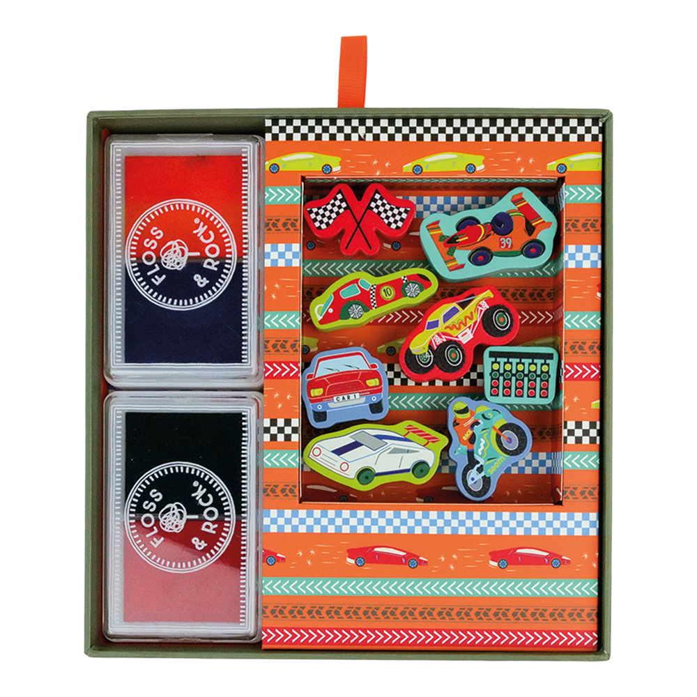 FLOSS & ROCK Stamper Ahşap Baskı Seti / Cars