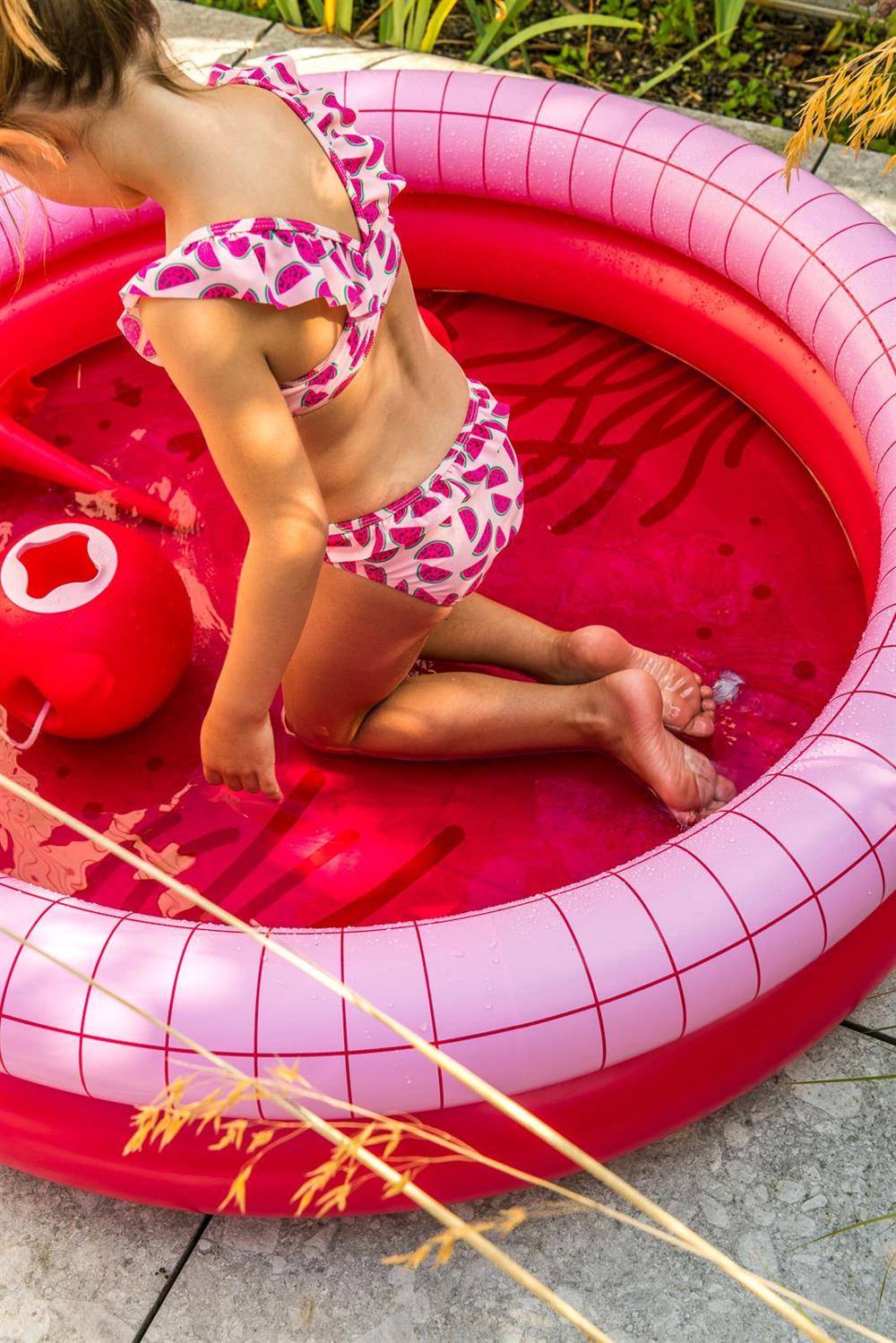 Quut Dippy Şişme Çocuk Yüzme Havuzu / Çap 120  cm /Cherry
