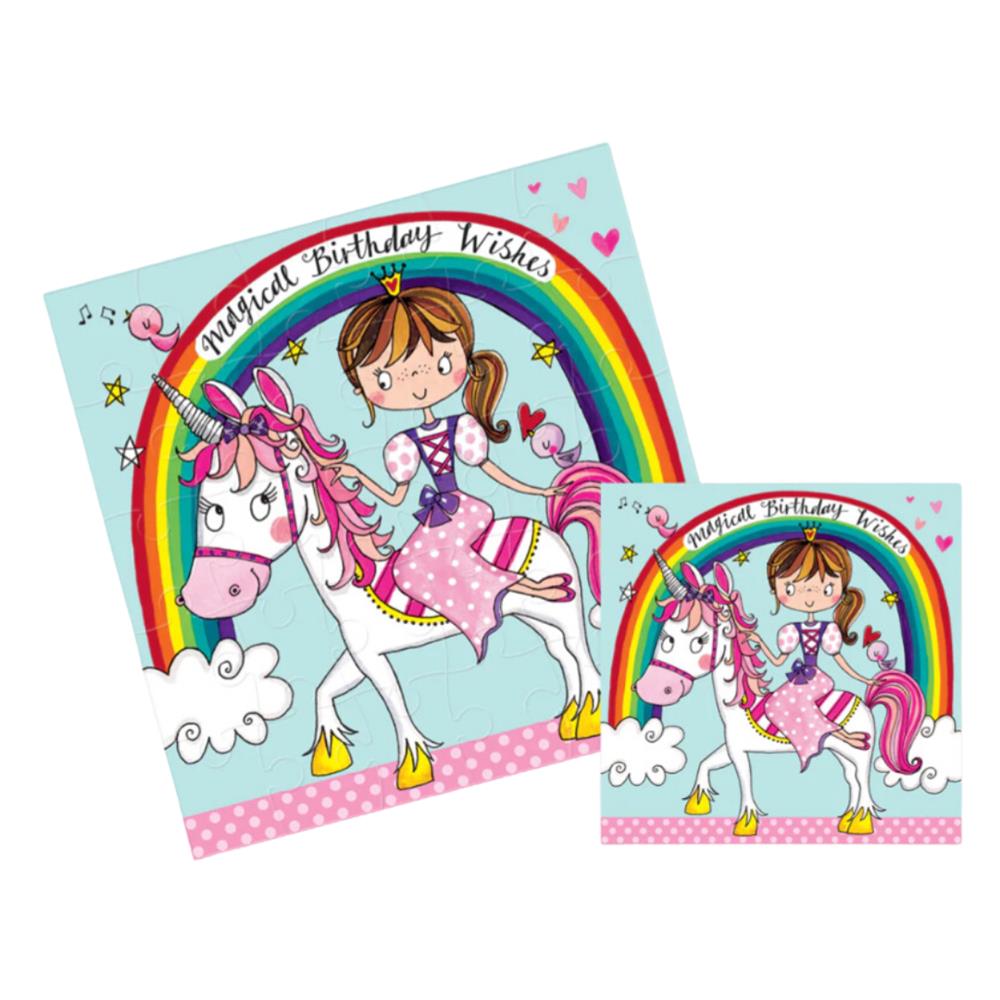 RACHEL ELLEN YapBozlu Yazı Kartı / Princess & Unicorn