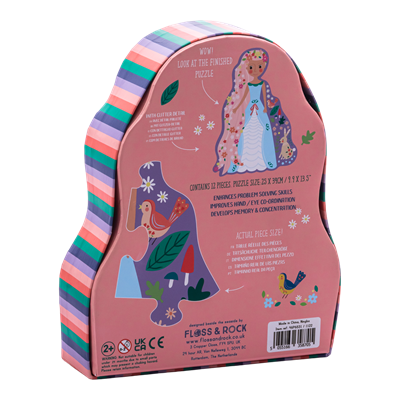 FLOSS & ROCK 12 Parça Şekilli Kutulu Yap-Boz / Fairy Tale *YENİ*