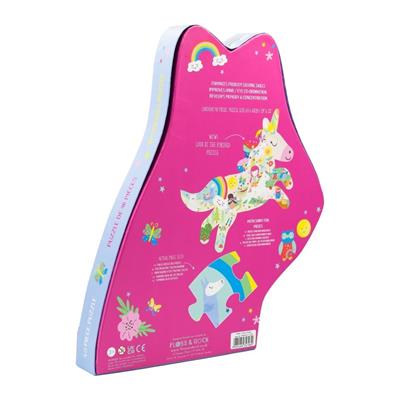 FLOSS & ROCK 40 Parça “Unicorn” Şekilli Yap-Boz / Rainbow Unicorn *YENİ*