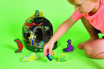 FLOSS & ROCK Ahşap Figürlü Oyun Kutuları / Dino
