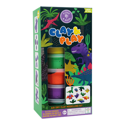 Floss & Rock Clay And Play Hava İle Kuruyan Kil Seti/ Dino