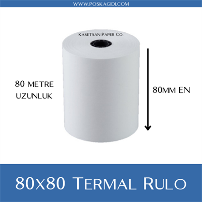 80x80 Termal Yazarkasa Rulosu | BPA İçermez, Yüksek Kalite | Premium