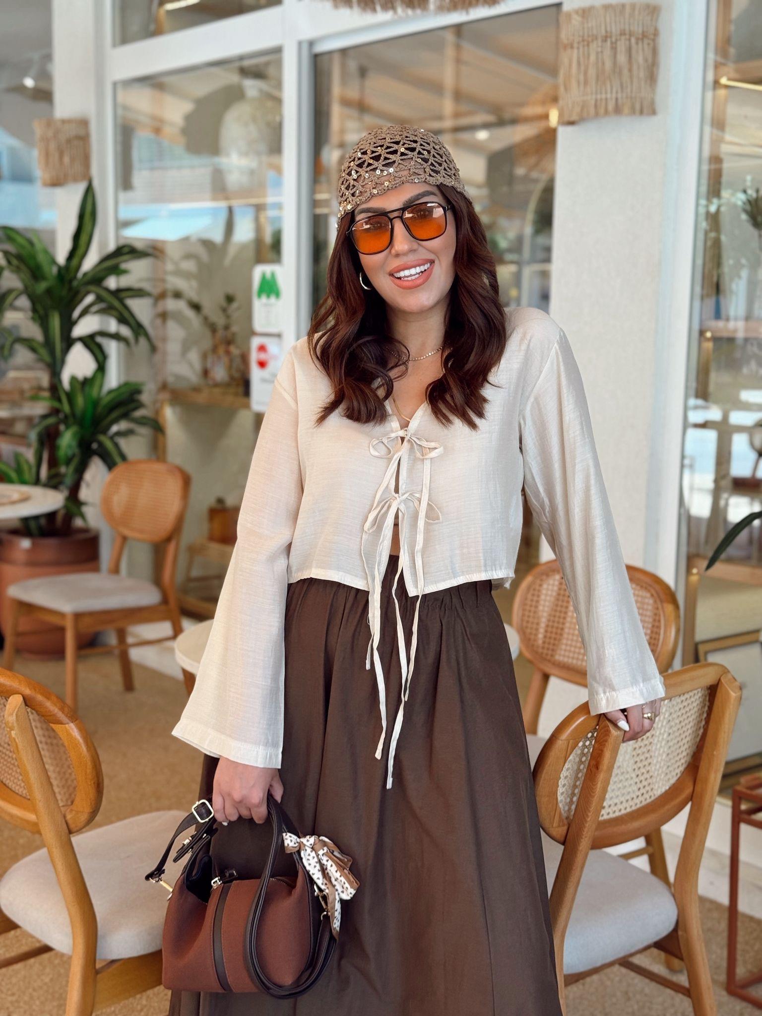 Bağlamalı Tensel Kimono Vizon