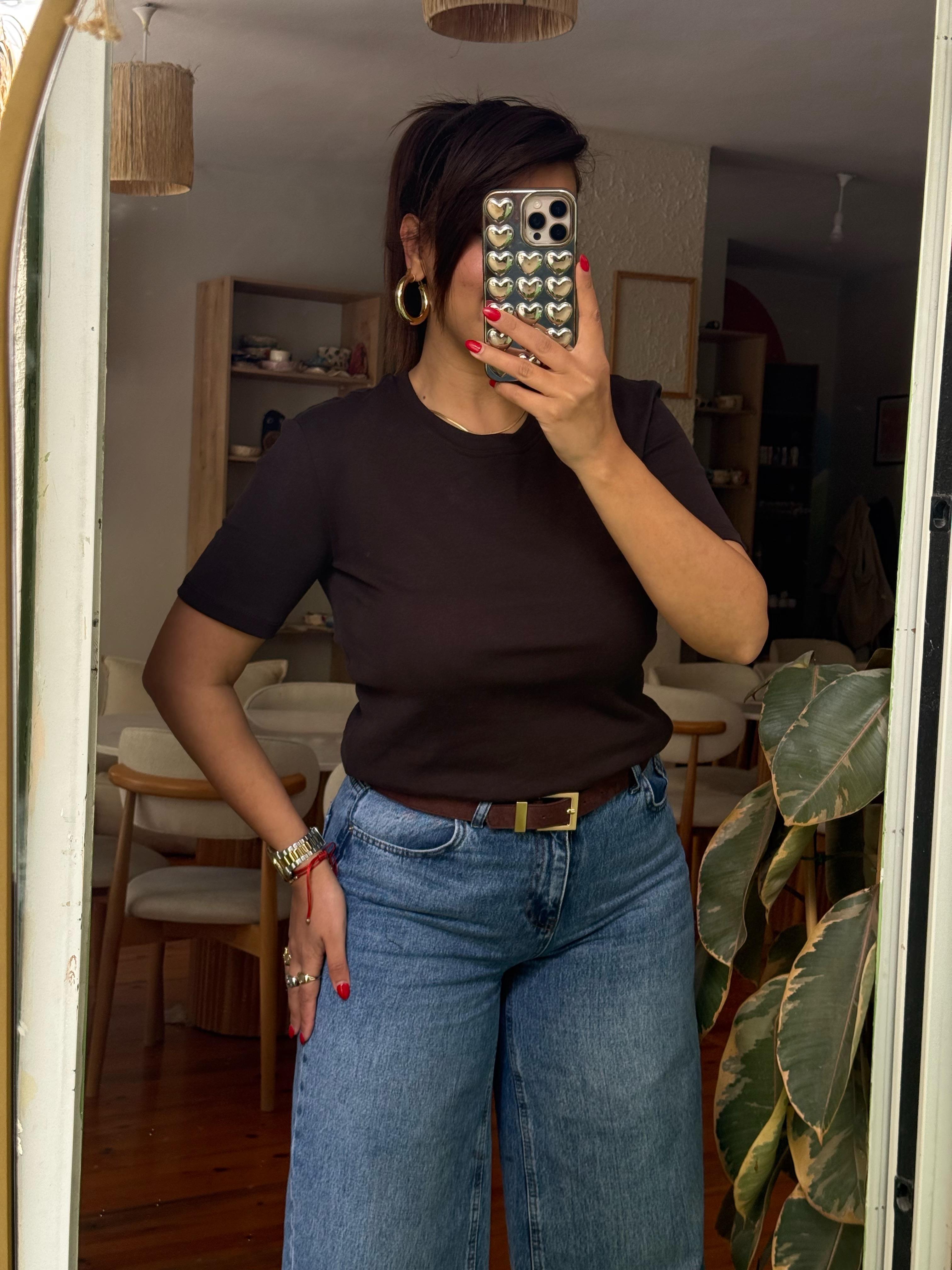 Basic T-shirt Kahverengi