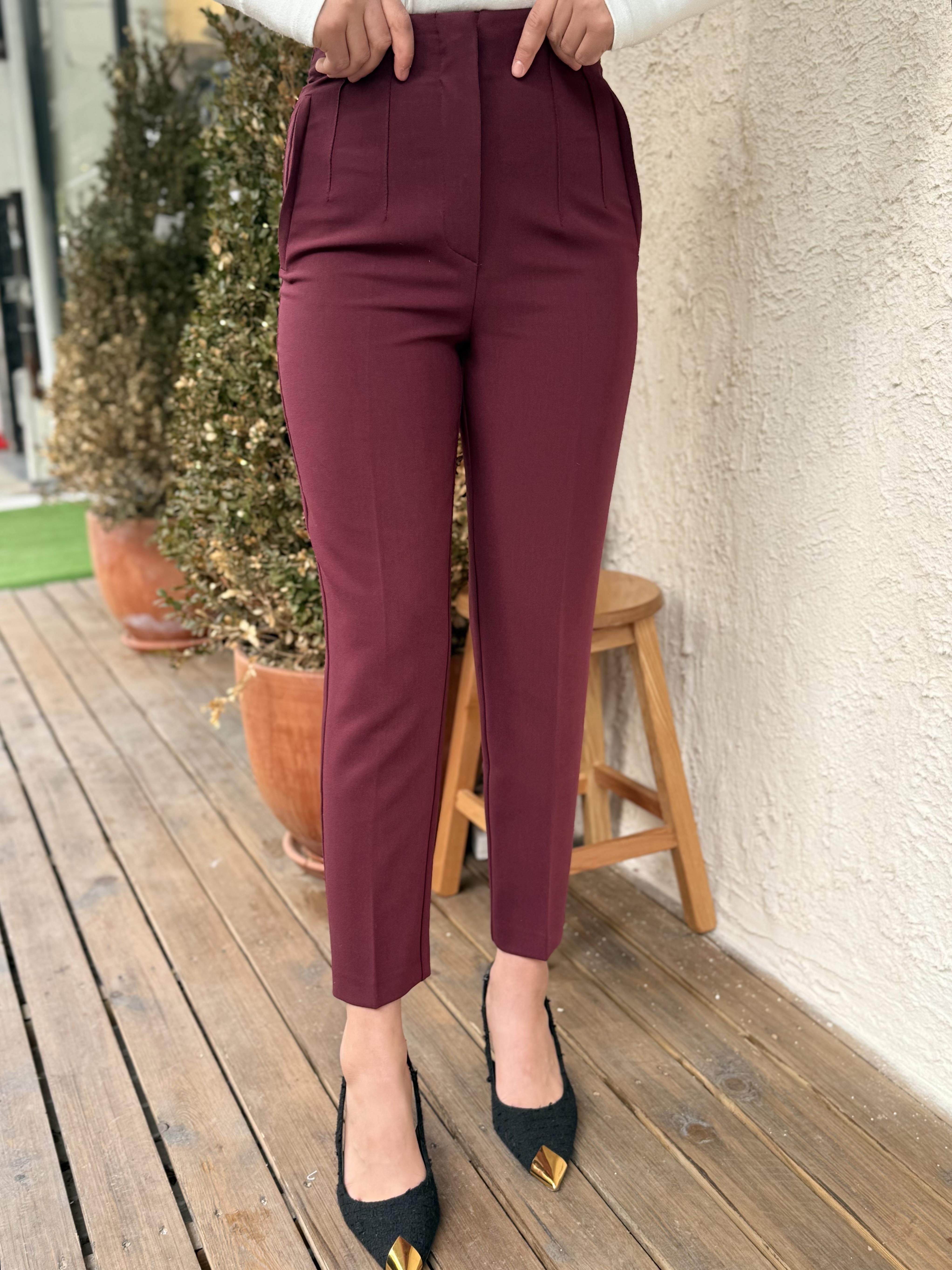 Bordo flatolu pantolon