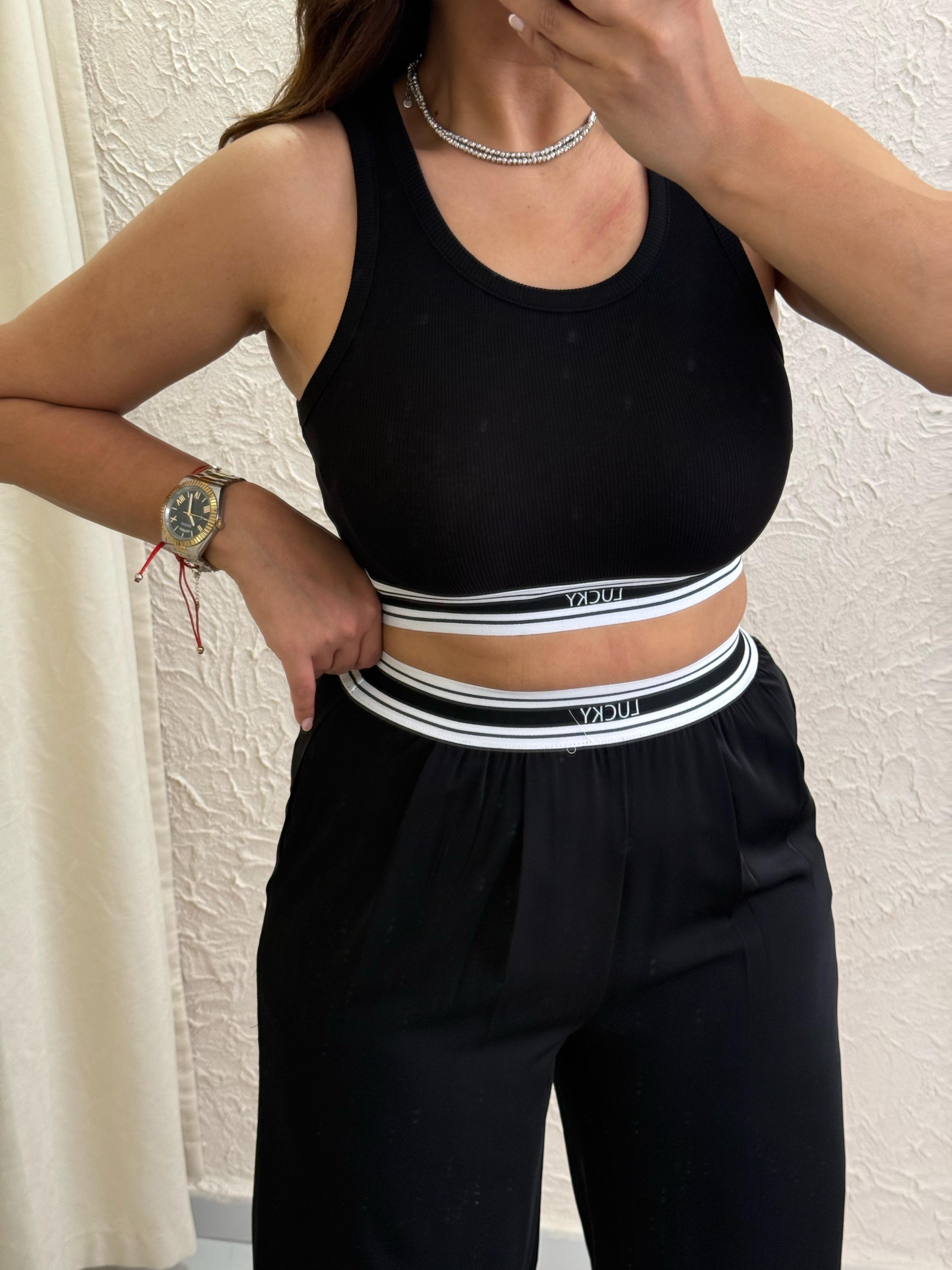Crop Body Siyah 