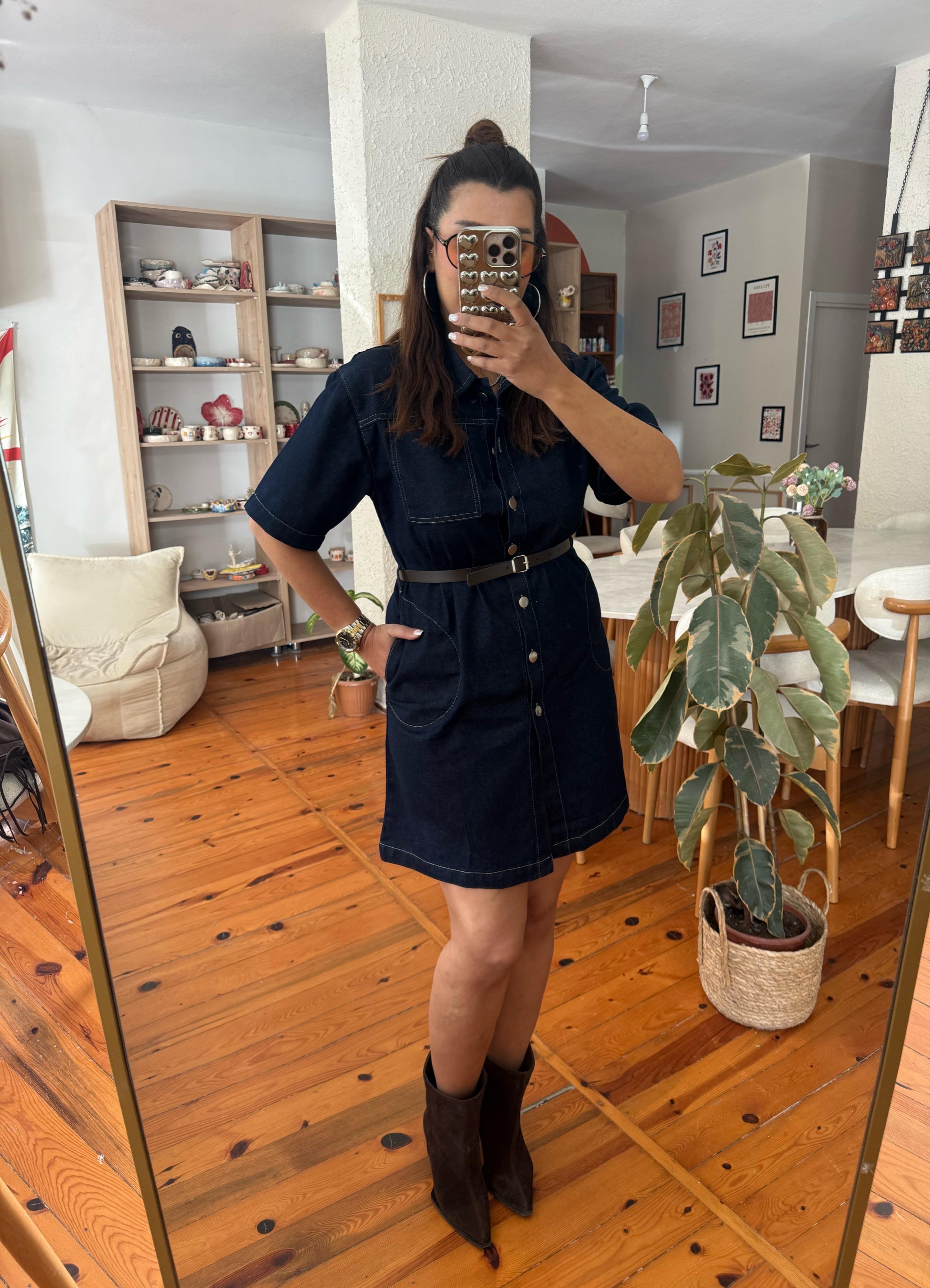 Denim Elbise 