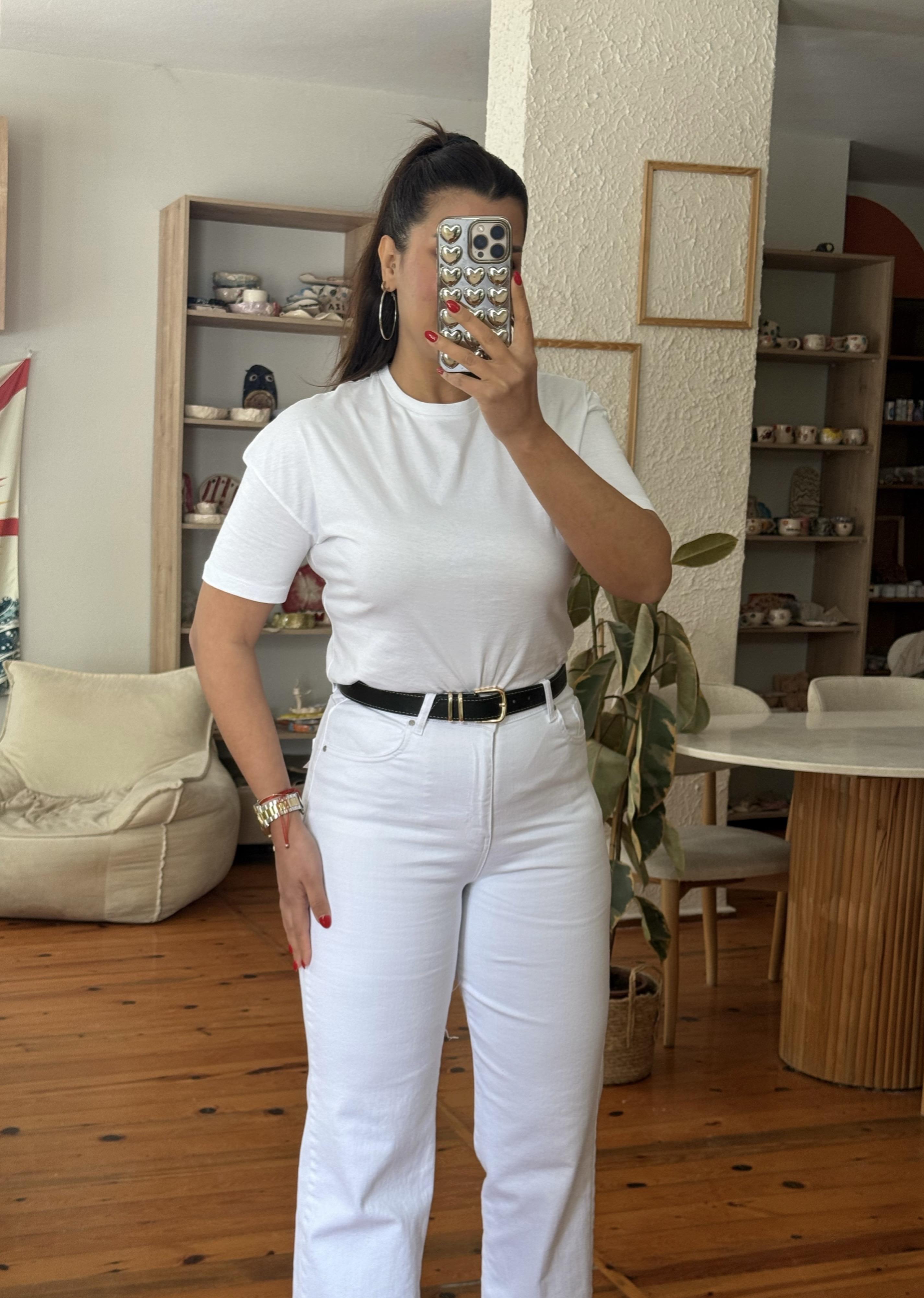 Dilvin Basic T-shirt Beyaz