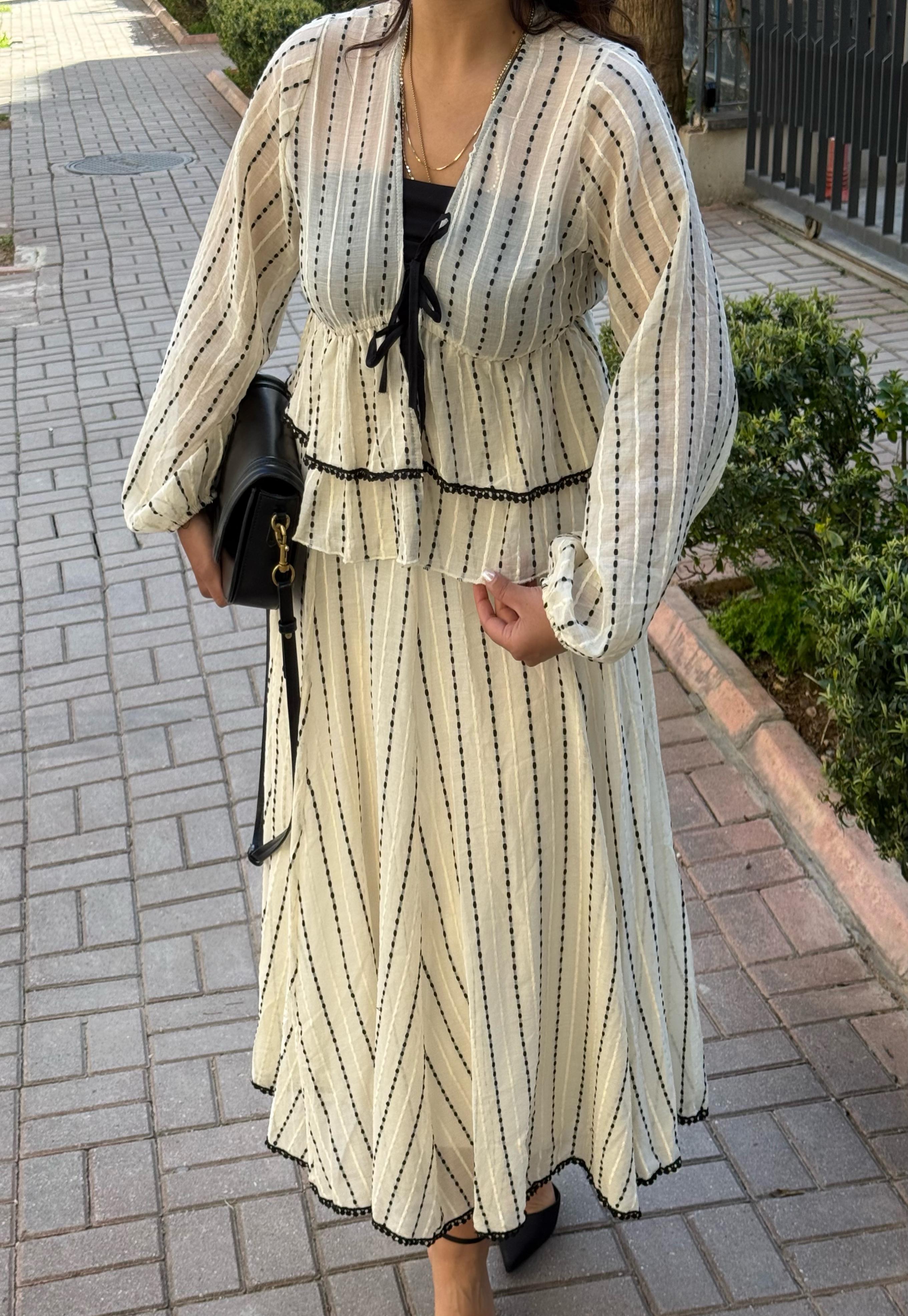Etekli kimono takım