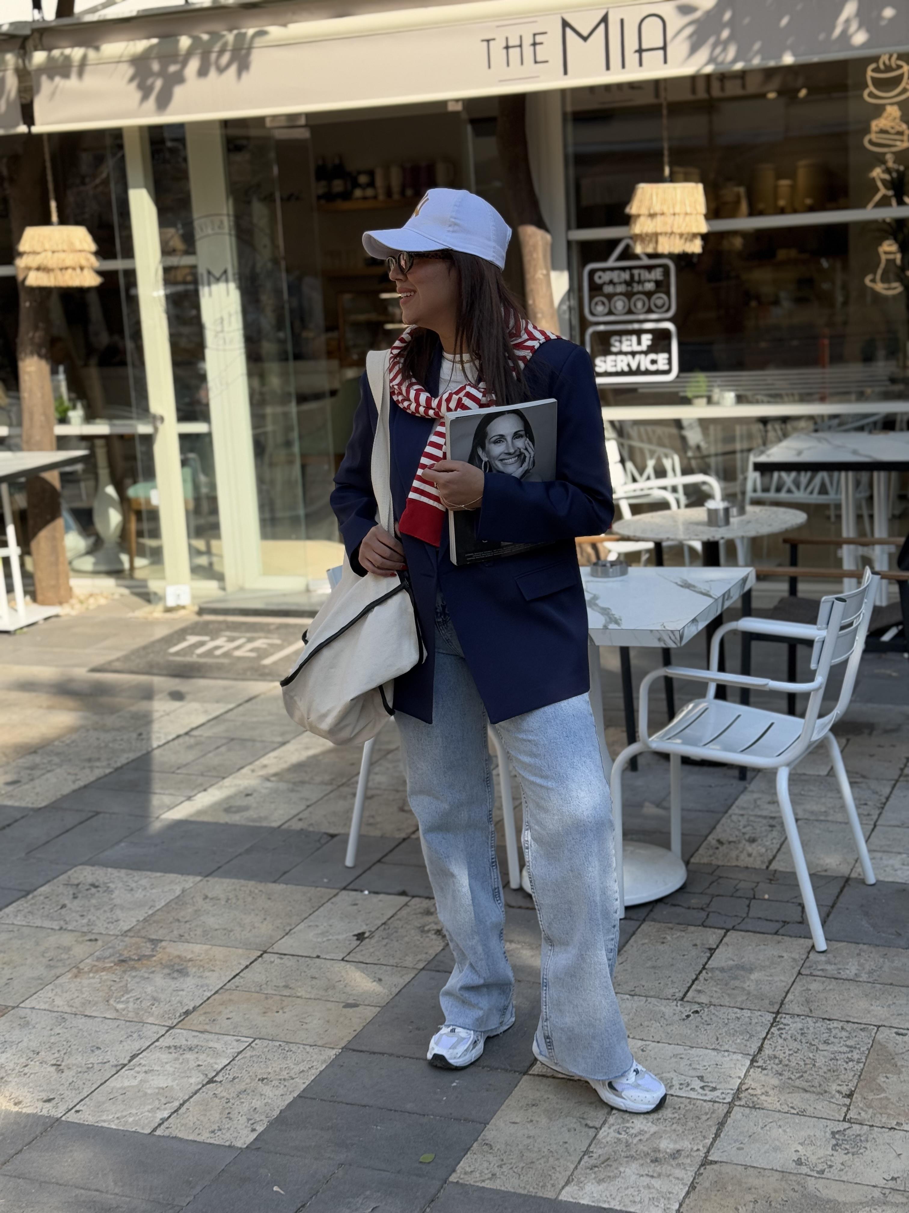 Kaşe Blazer Ceket Krem