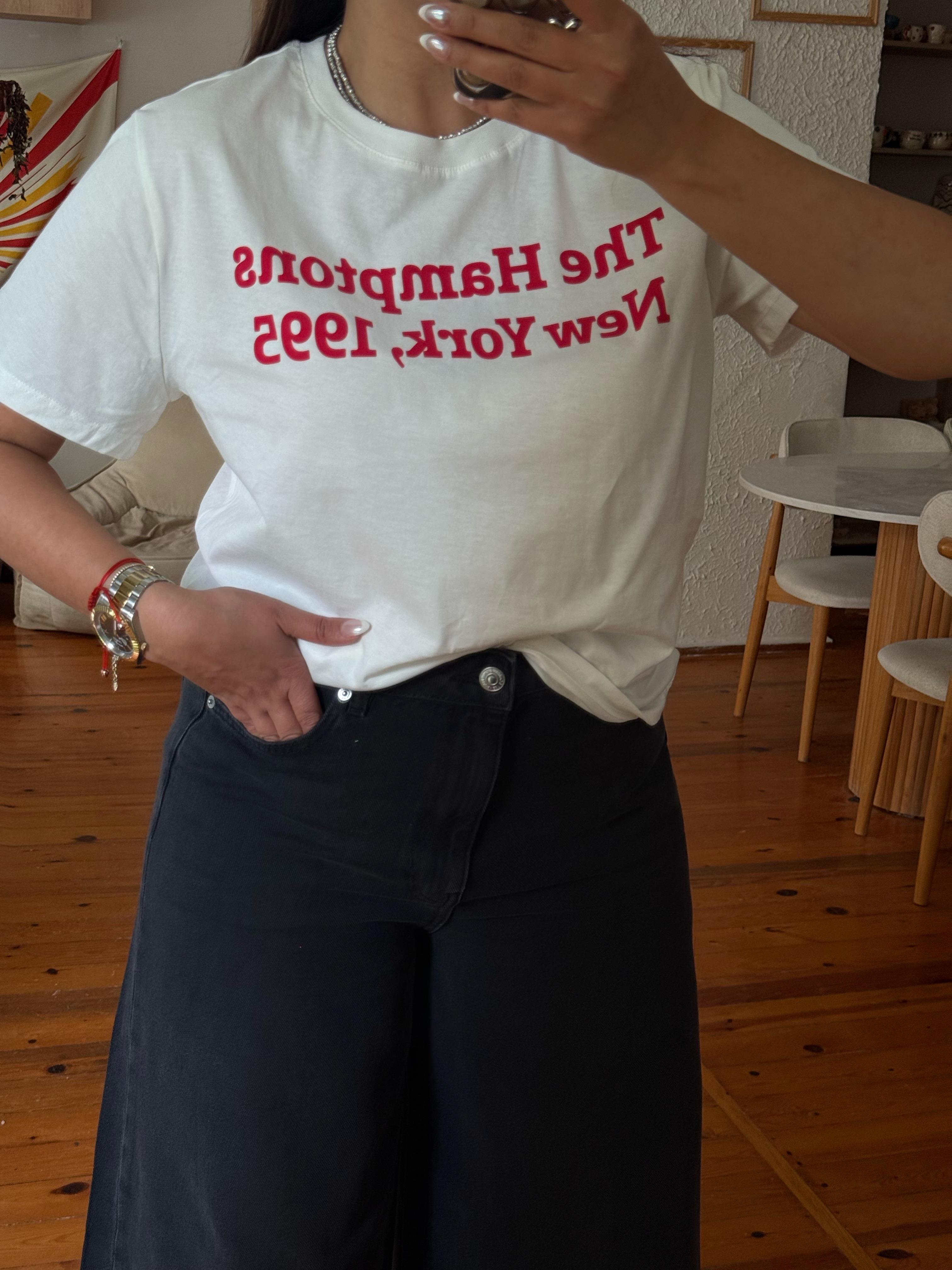 Kırmızı Baskılı T-shirt