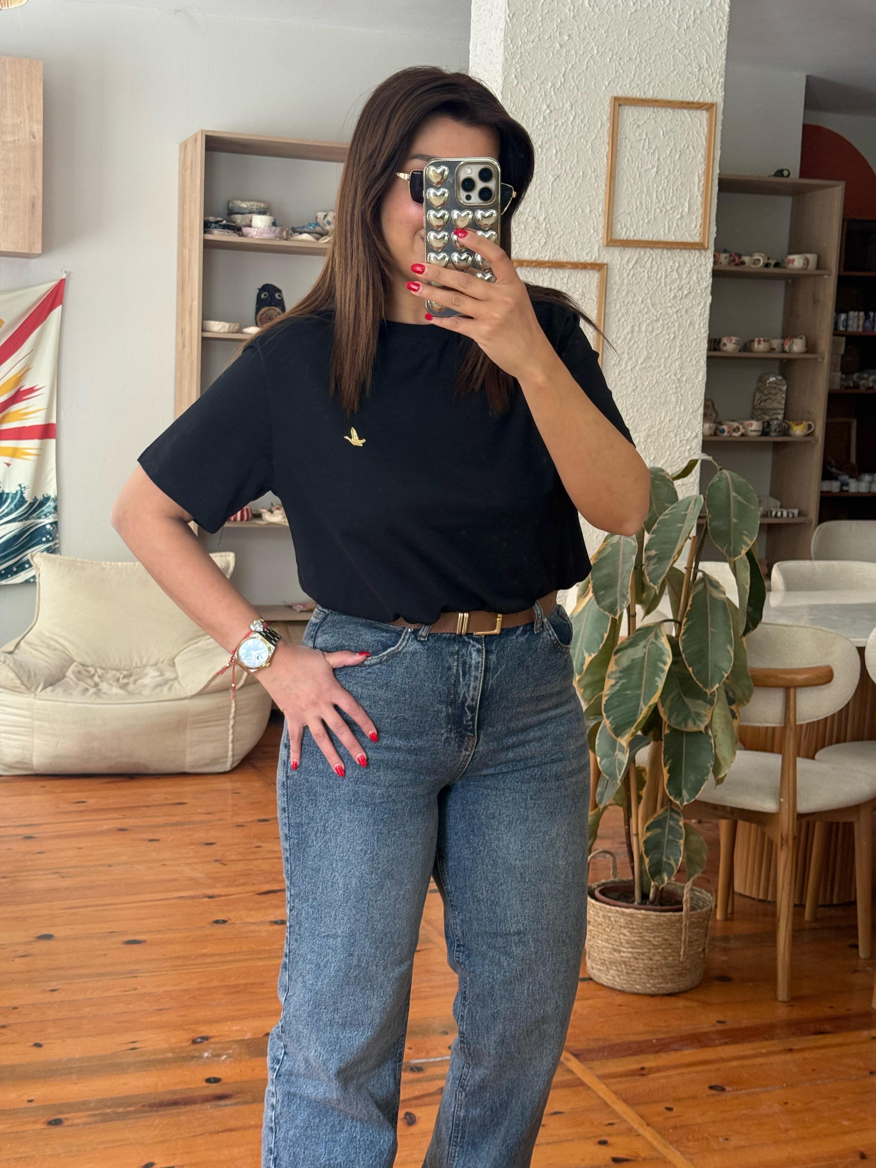 Kuş Logolu Beymen T-shirt Siyah