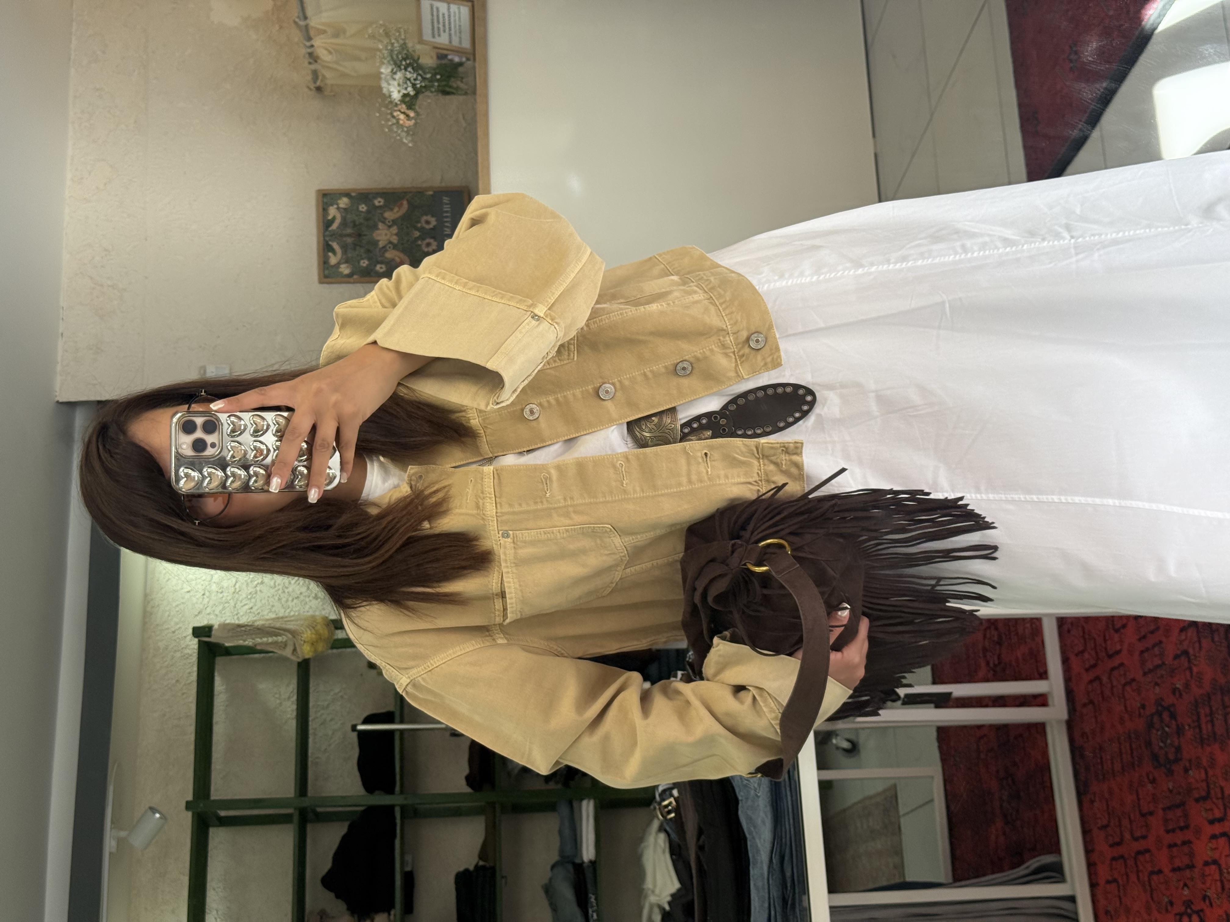 Marka Denim Ceket Camel