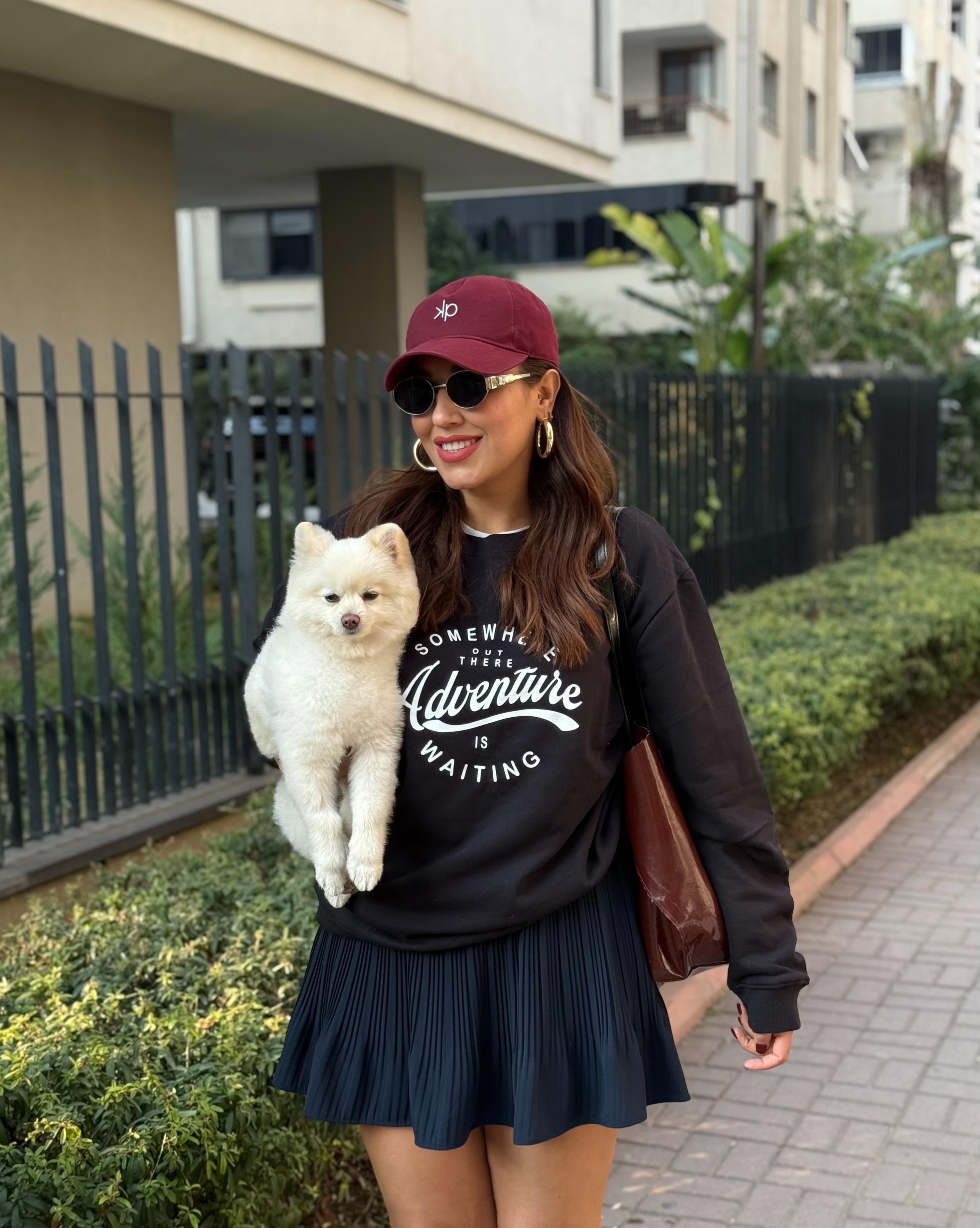 Marka Sweatshirt Oversize Siyah 