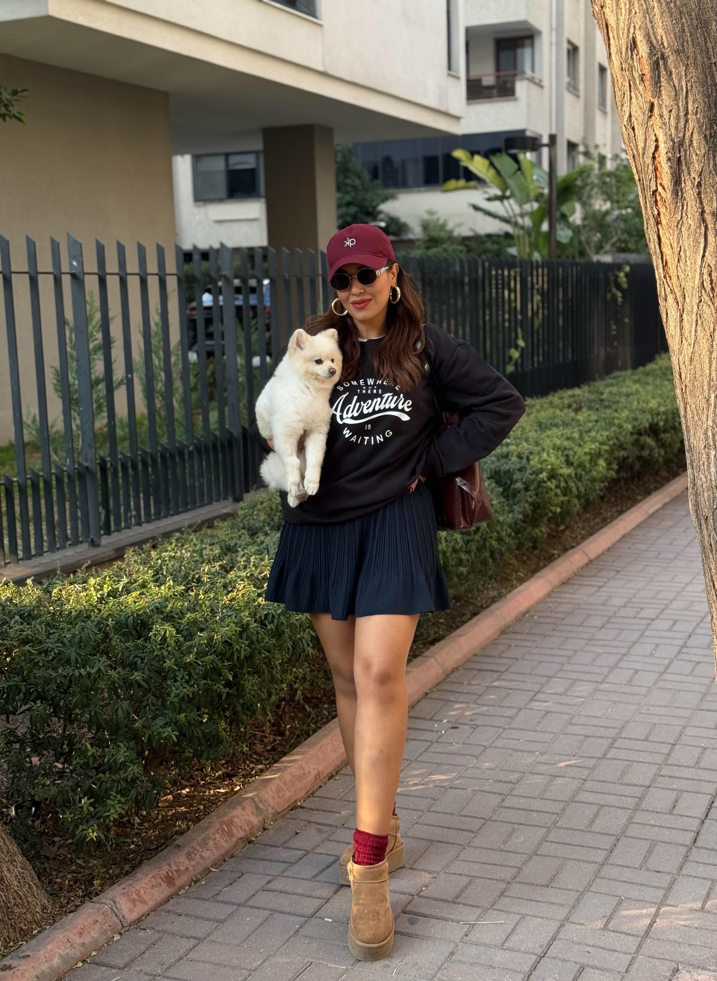 Marka Sweatshirt Oversize Siyah 