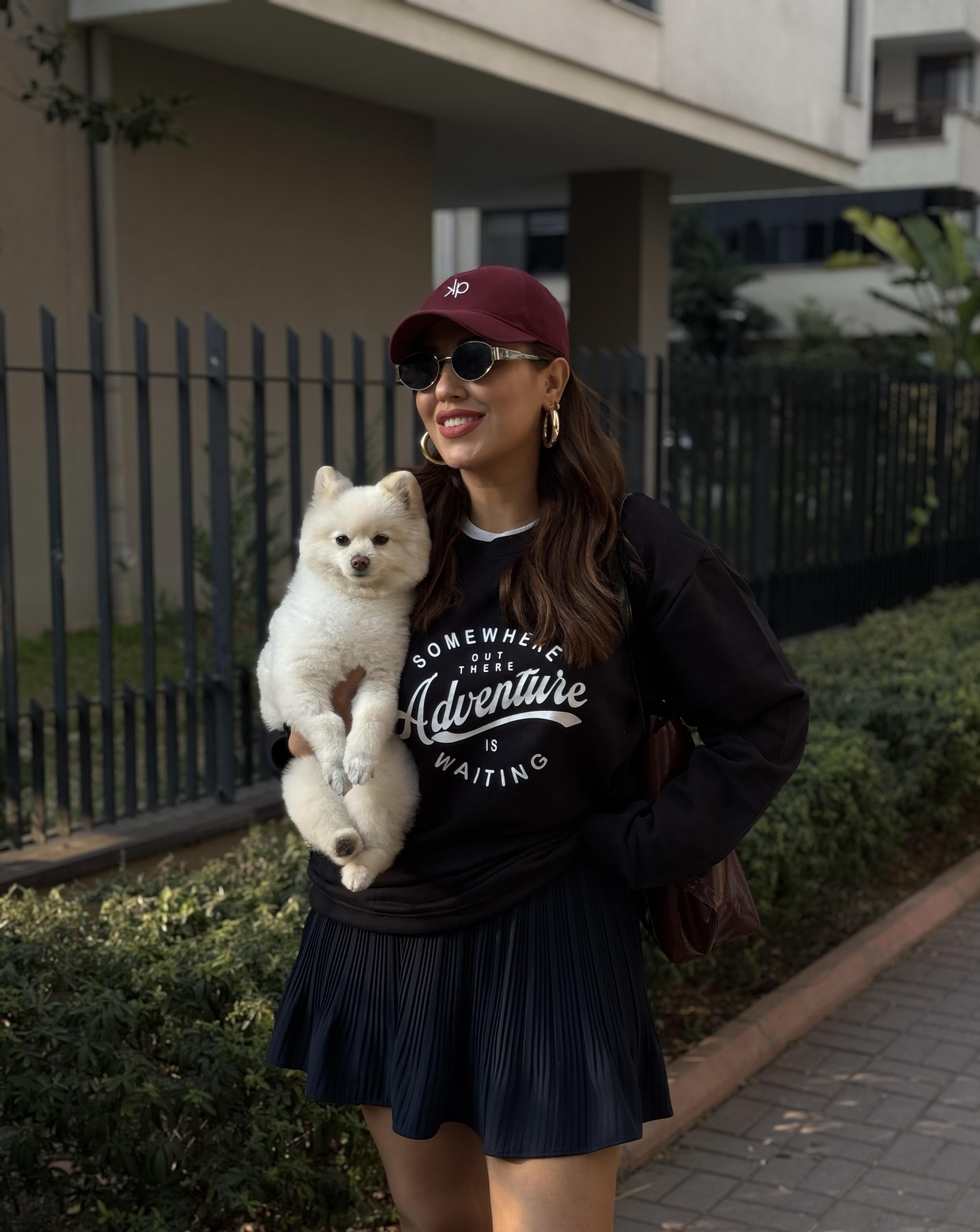 Marka Sweatshirt Oversize Siyah 