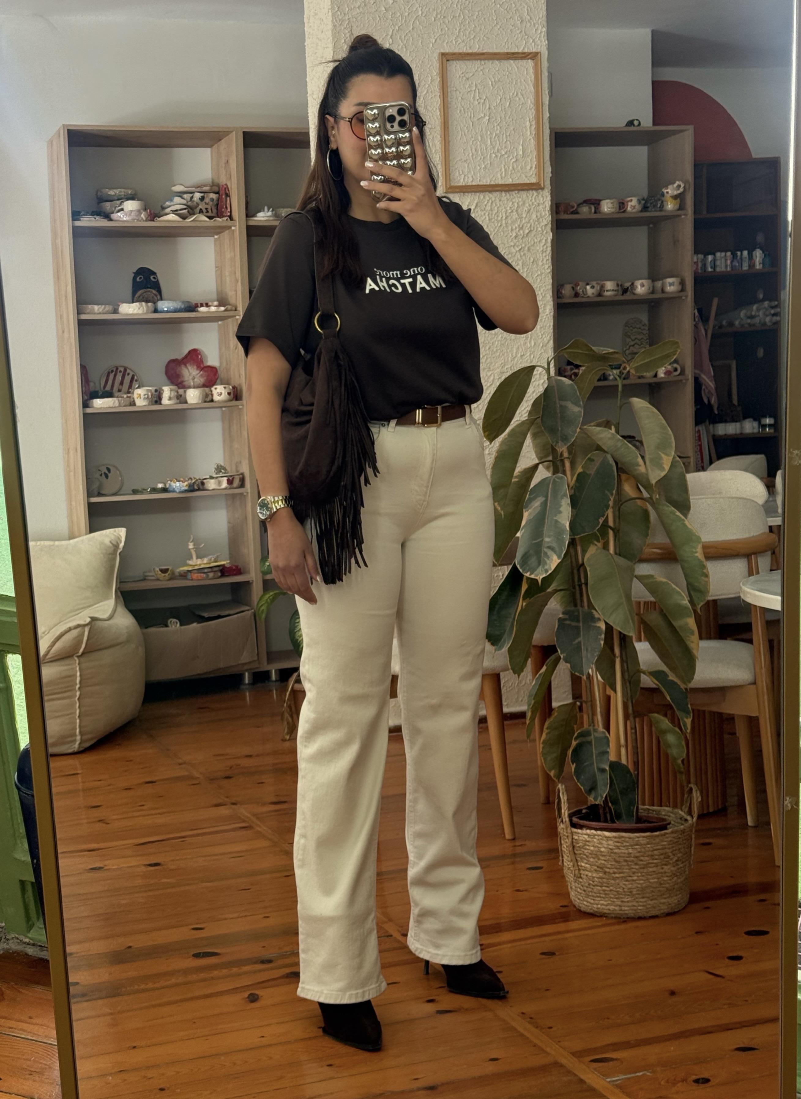 Matcha T-shirt Kahverengi