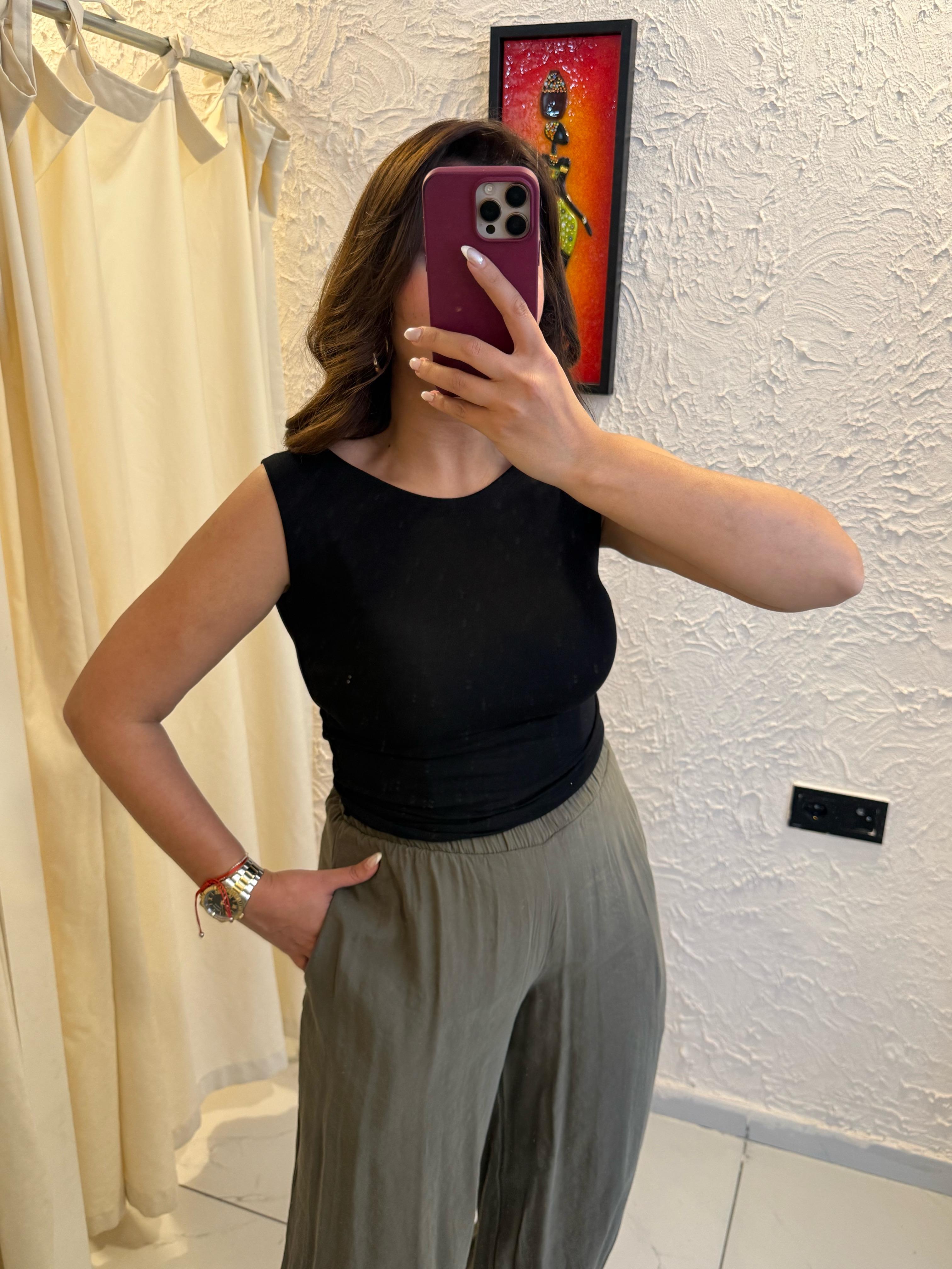 Oysho Kayık Yaka Body Siyah