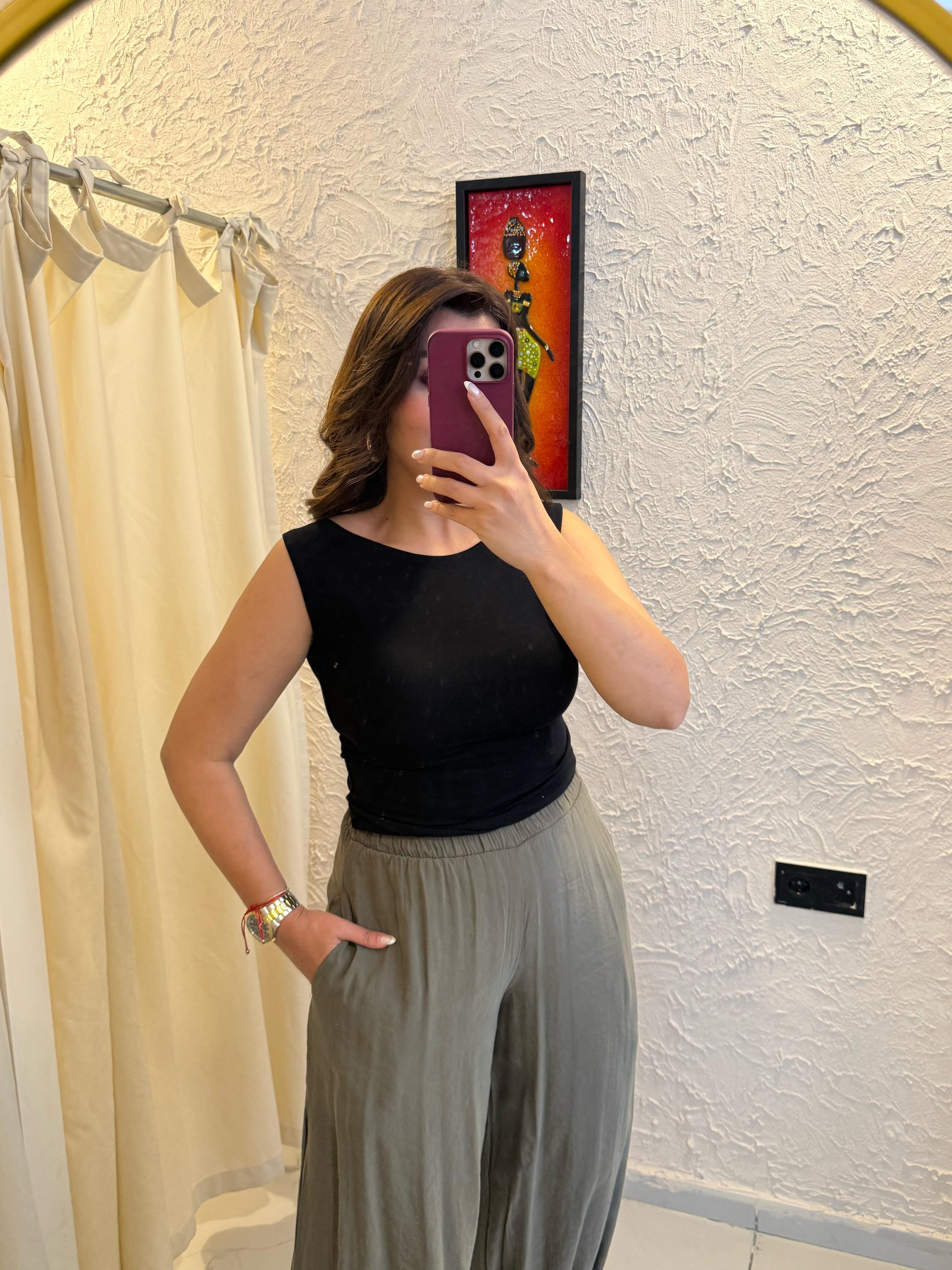 Oysho Kayık Yaka Body Siyah