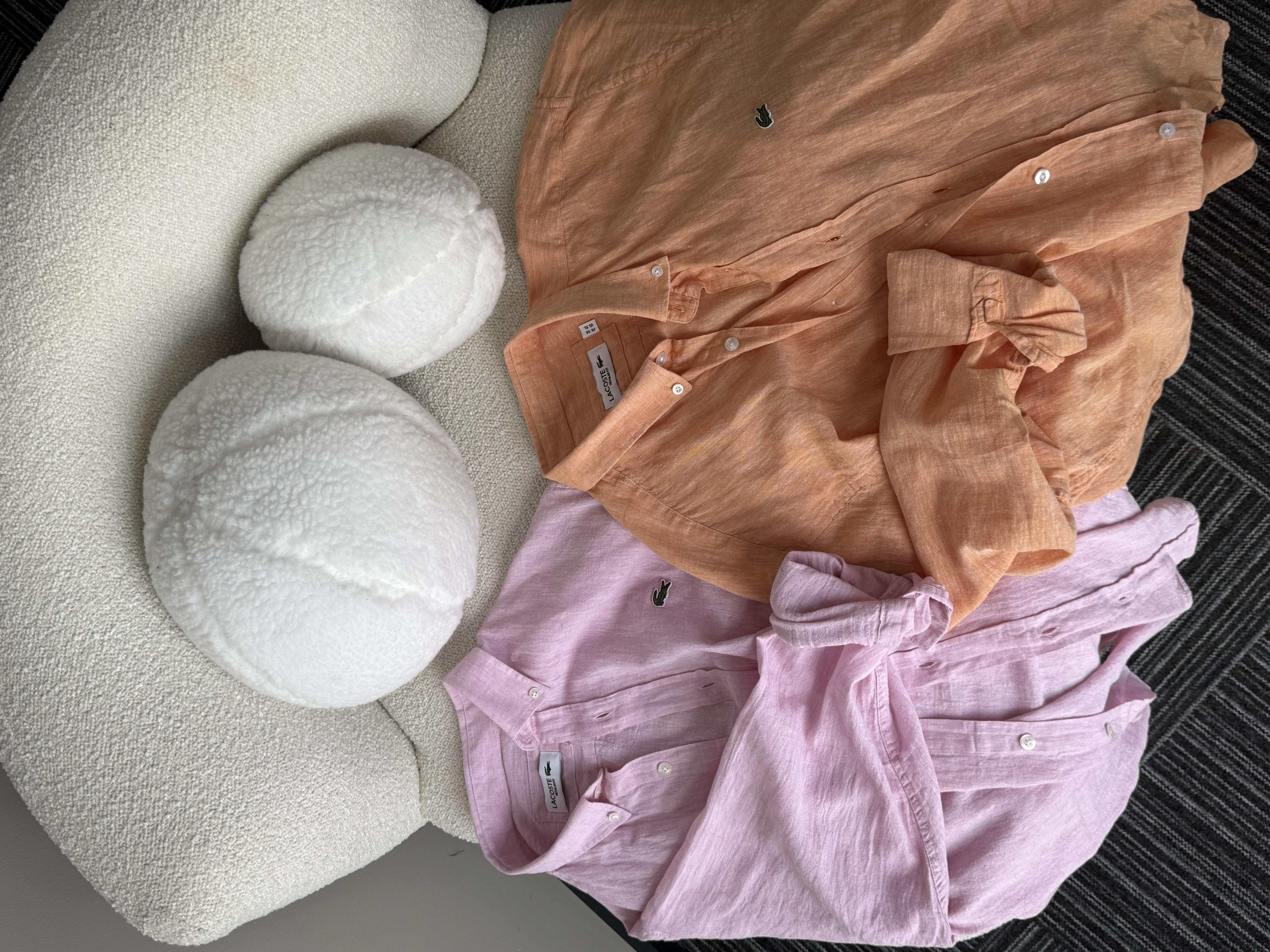 Unisex Keten Gömlek Pembe
