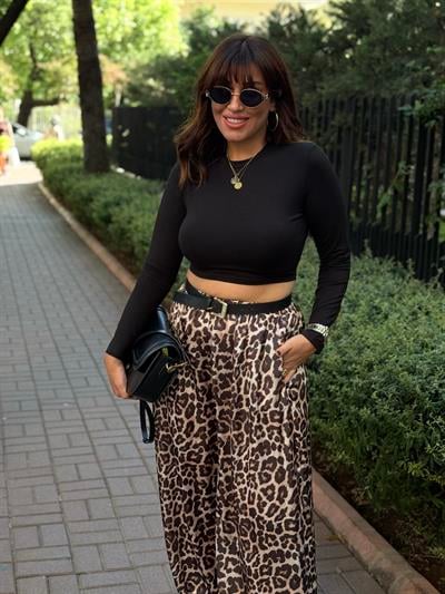 Crop bluz siyah
