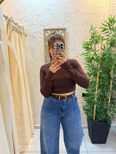 Crop Body Kahverengi