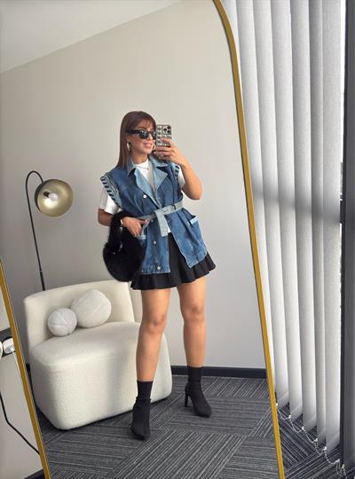 Denim Yelek Lacivert