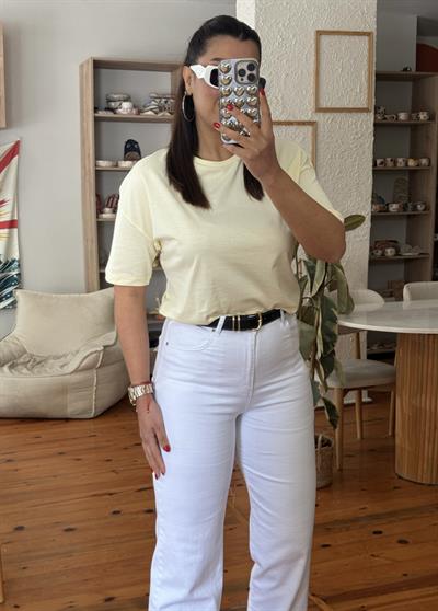 Dilvin Basic T-shirt Sarı