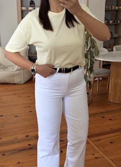 Dilvin Basic T-shirt Sarı