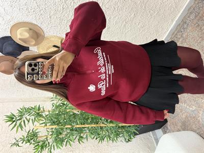 Fermuarlı Sweat Bordo