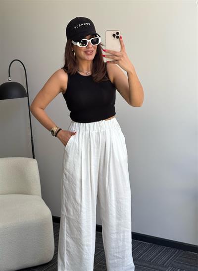 Halter Atlet Crop Siyah