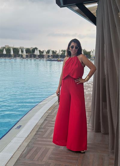 Halter Pantolon Takım Kırmızı